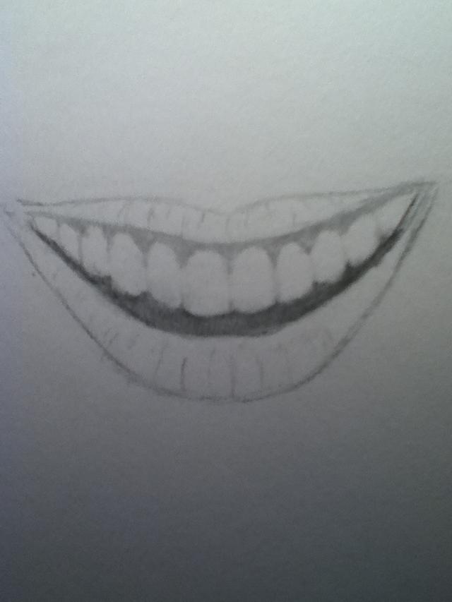 Smiling Lips Drawing Image
