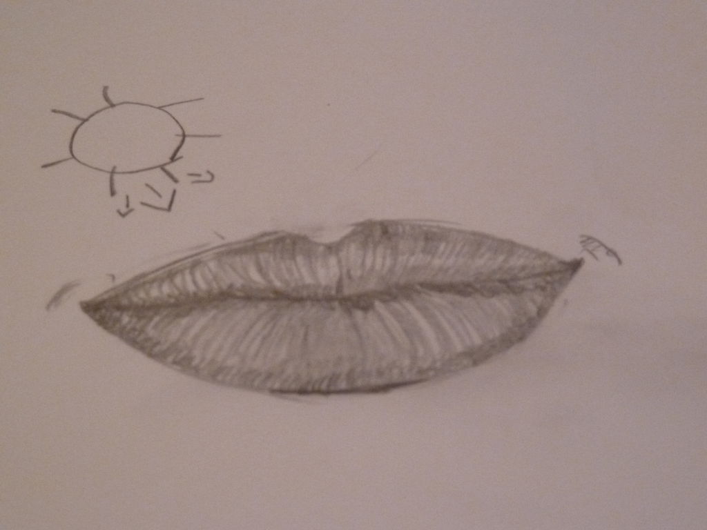 Smiling Lips Drawing Photo