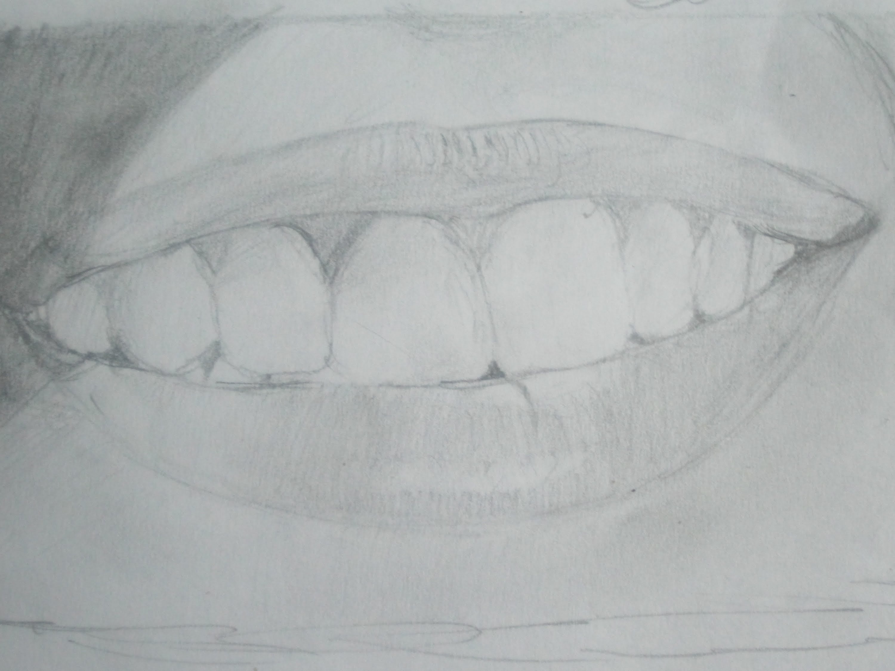 Smiling Lips Drawing Realistic