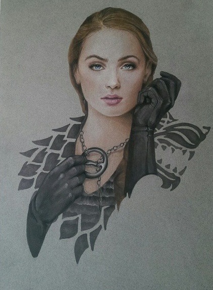 Sophie Turner Drawing Pictures