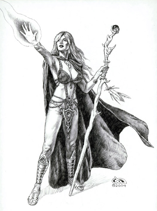 Sorceress Drawing Realistic