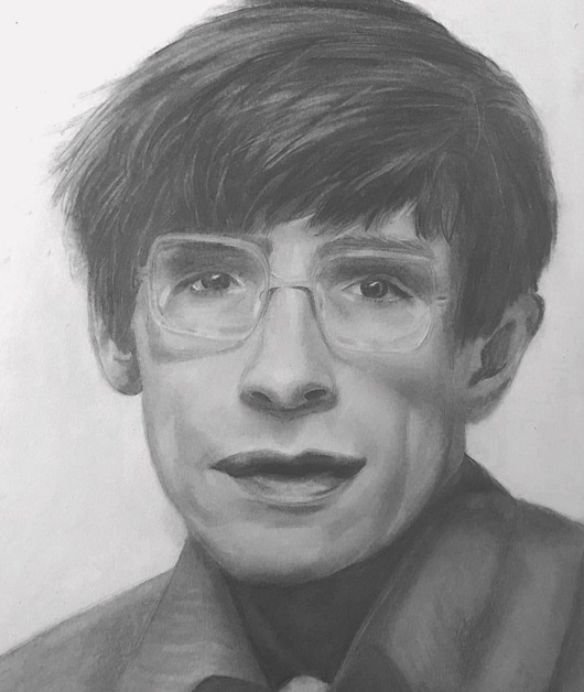 Stephen Hawking Drawing High-Quality