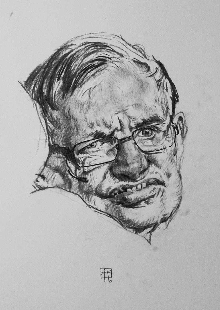 Stephen Hawking Drawing Photo