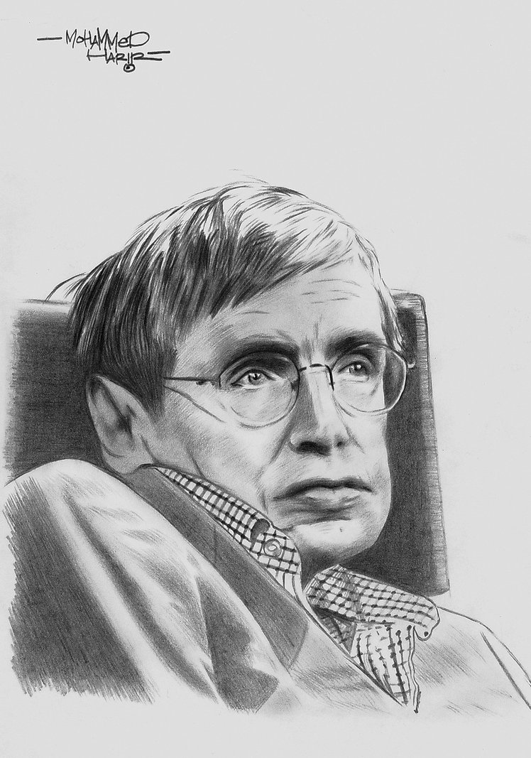 Stephen Hawking Drawing Realistic