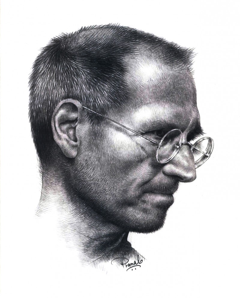 Steve Jobs Drawing Pic