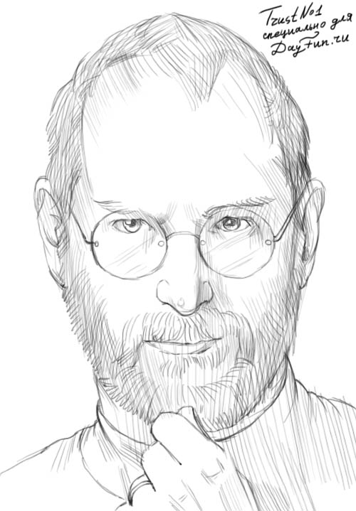 Steve Jobs Drawing Picture