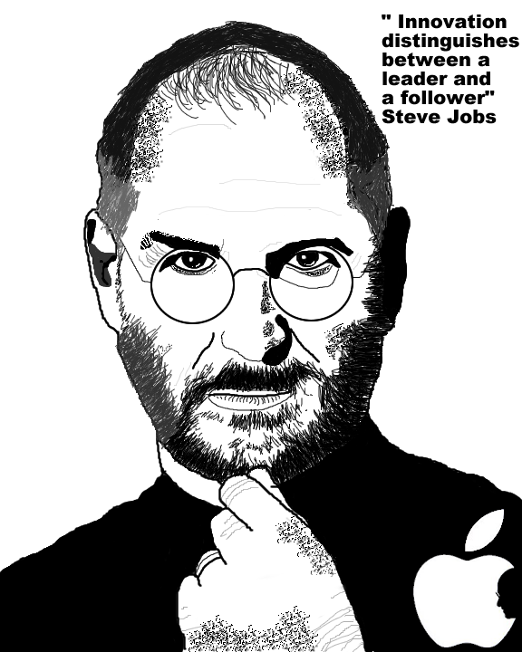 Steve Jobs Drawing Realistic
