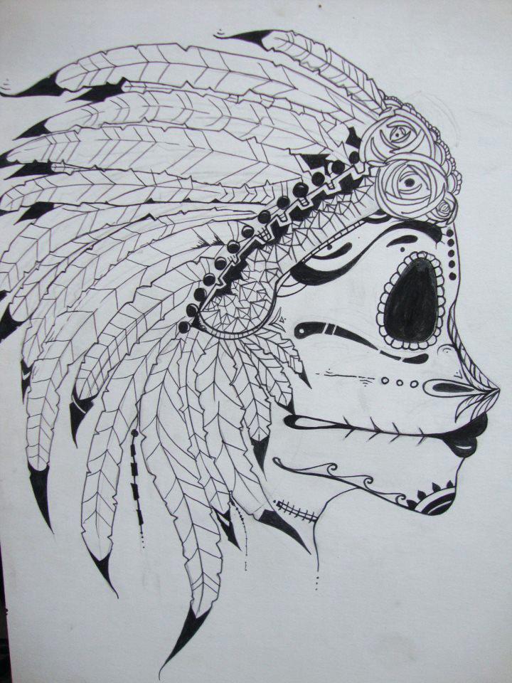 Sugar Skull Drawing High-Quality