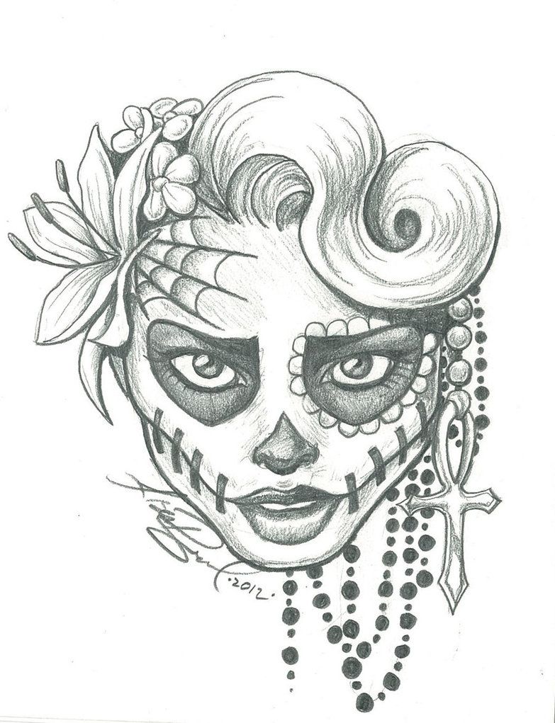Sugar Skull Drawing Picture