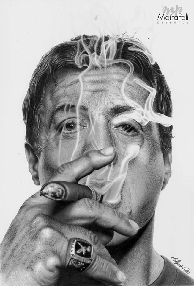 Sylvester Stallone Drawing Sketch