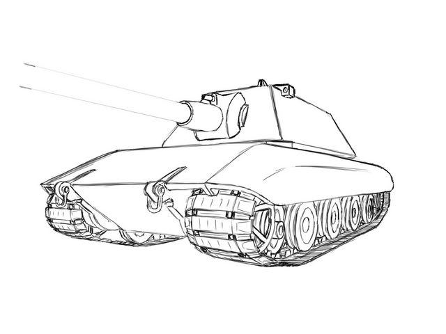 Tank Drawing Beautiful Image