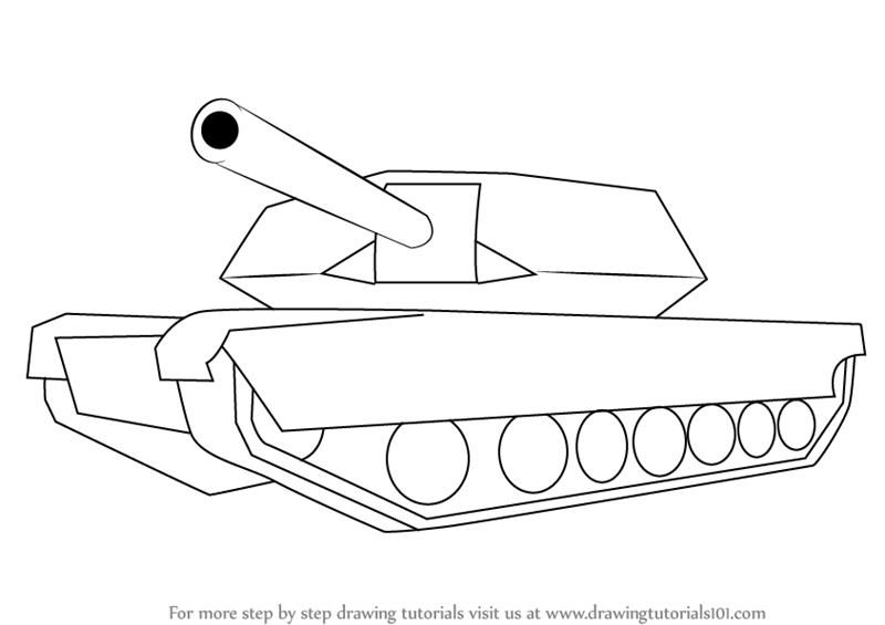 Tank Drawing Sketch