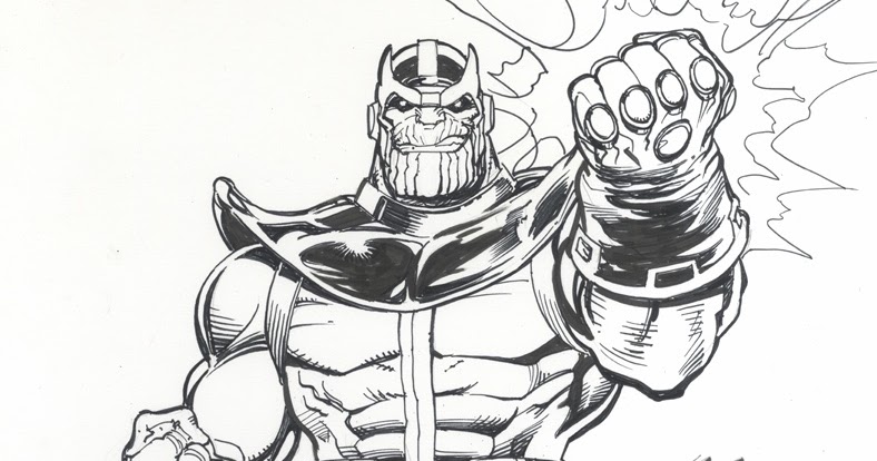Thanos Drawing Creative Art - Drawing Skill