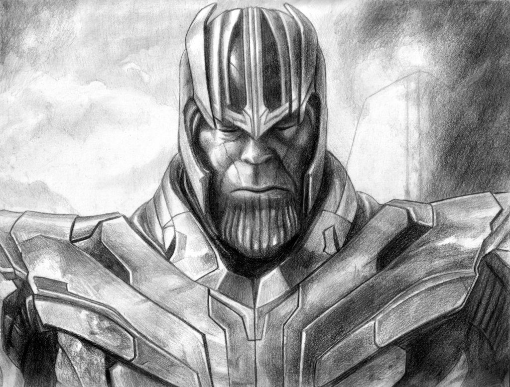 Thanos Drawing Photo  Drawing Skill
