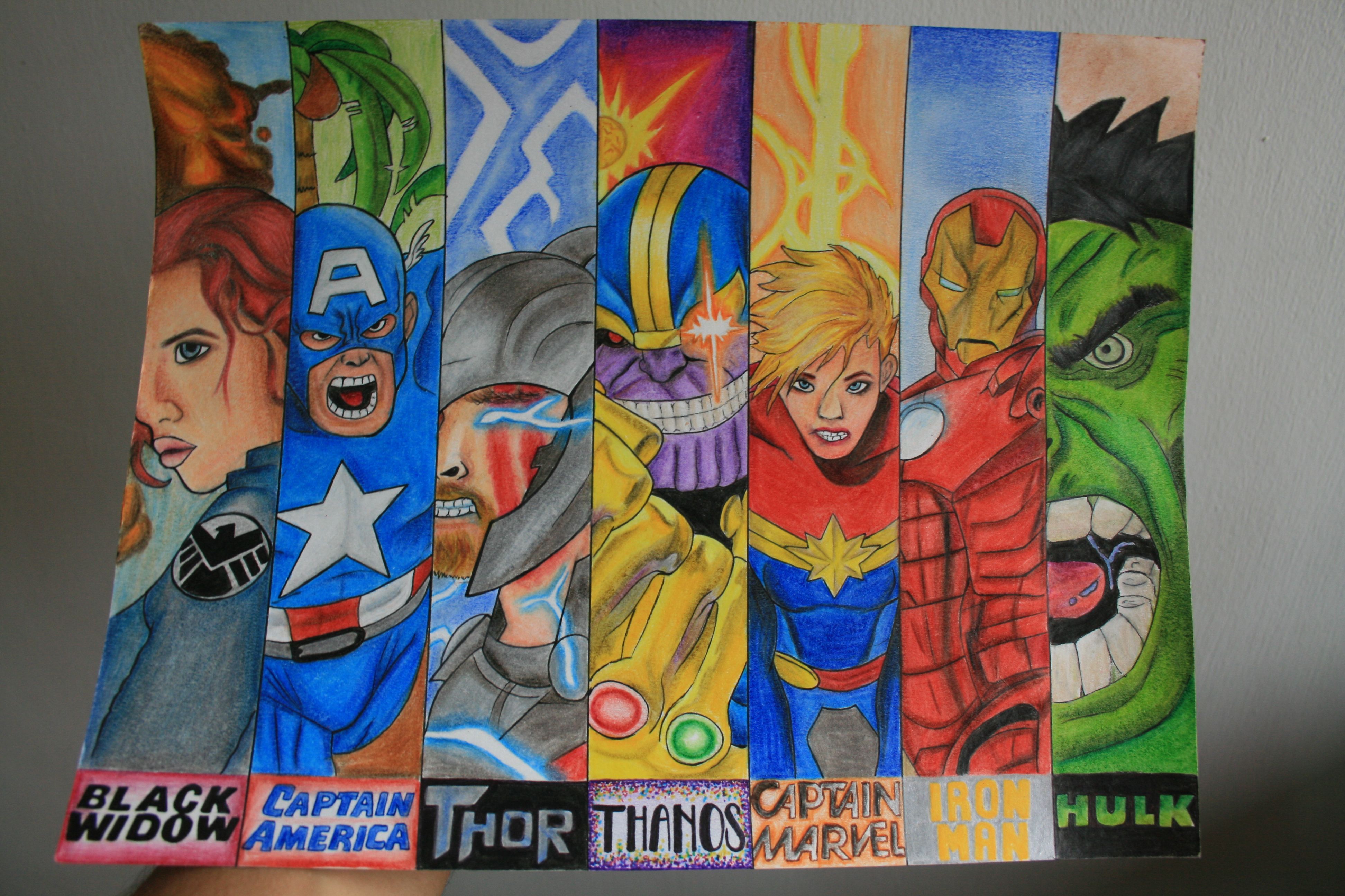 The Avengers Drawing Beautiful Image