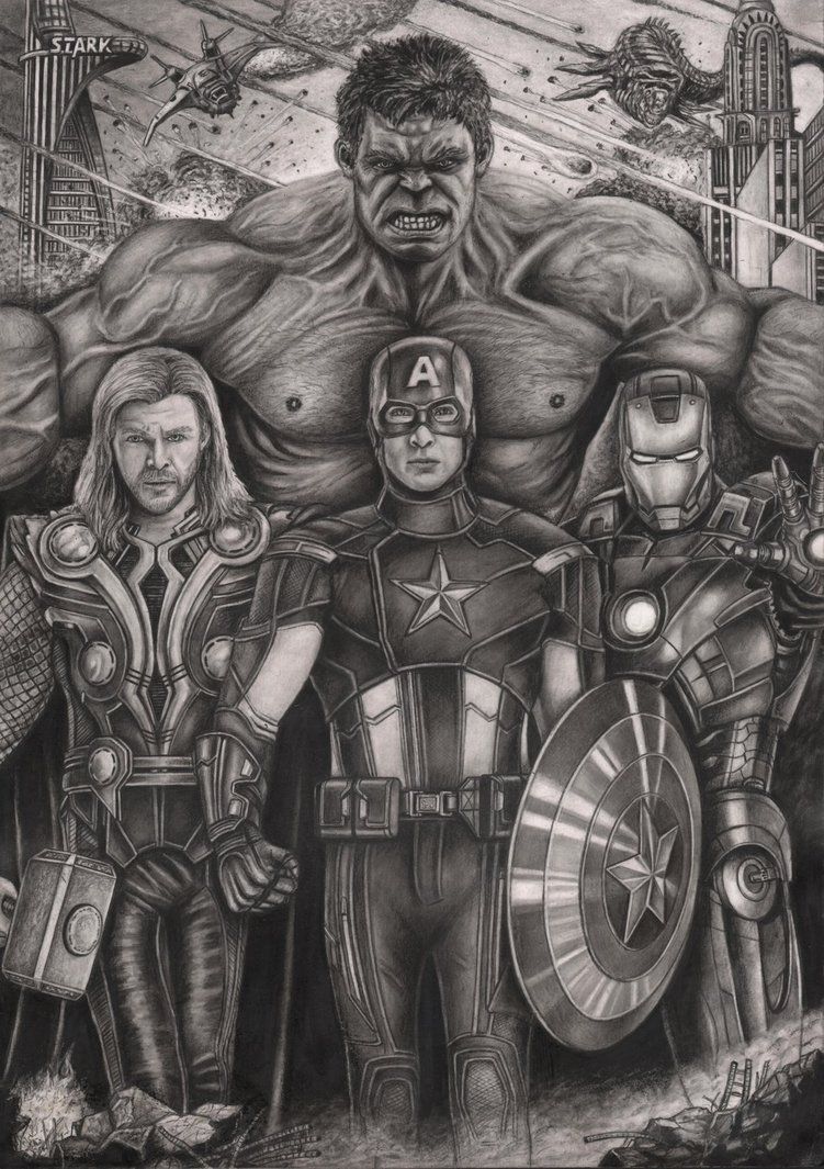 The Avengers Drawing Image
