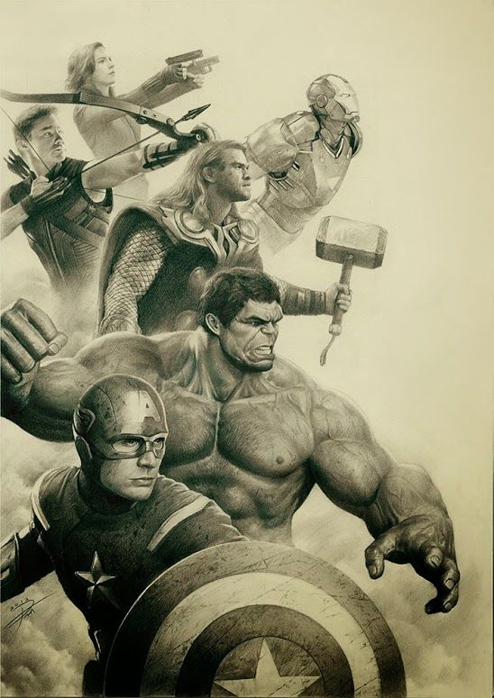 The Avengers Drawing Picture