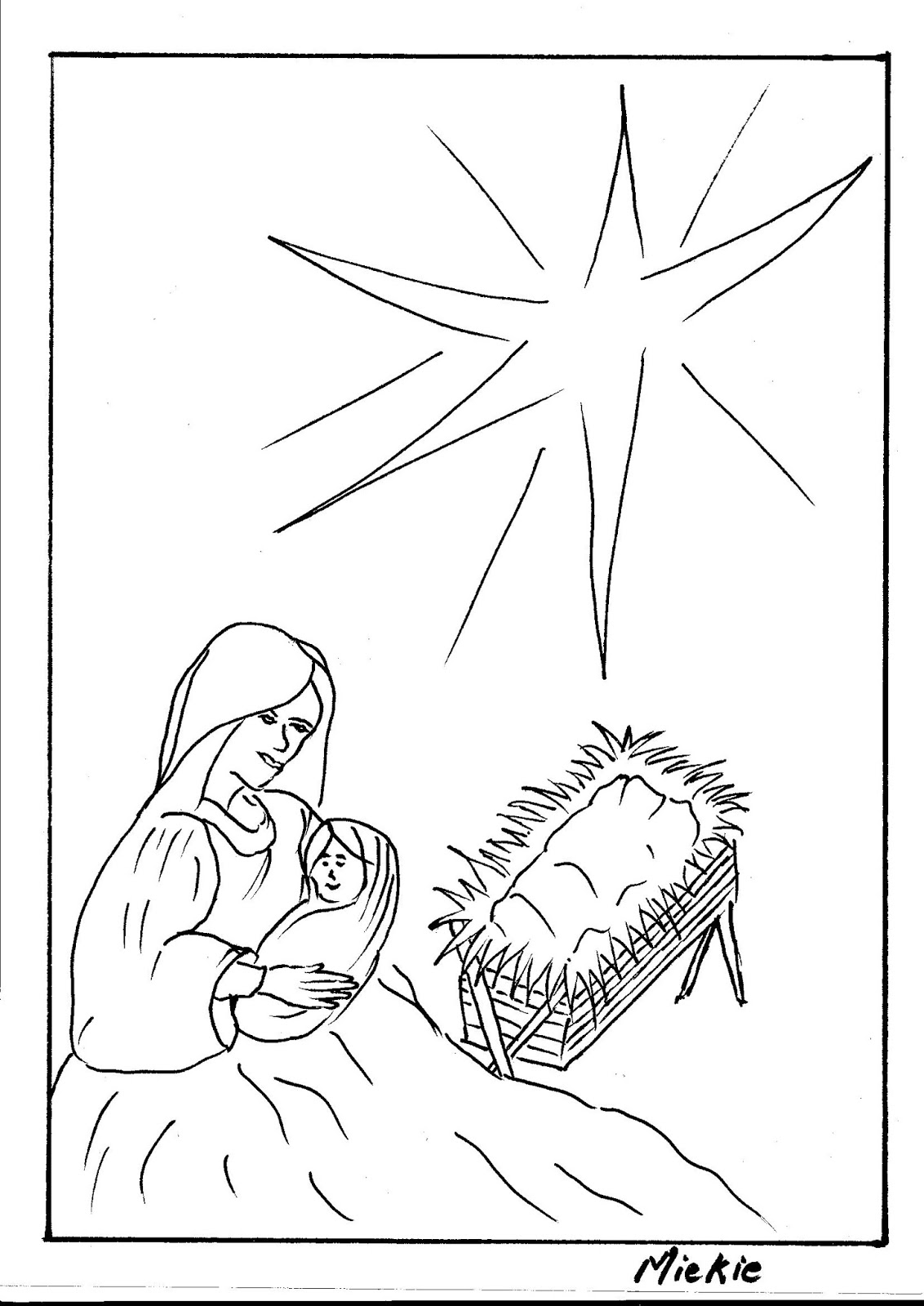 The Nativity Drawing Photo