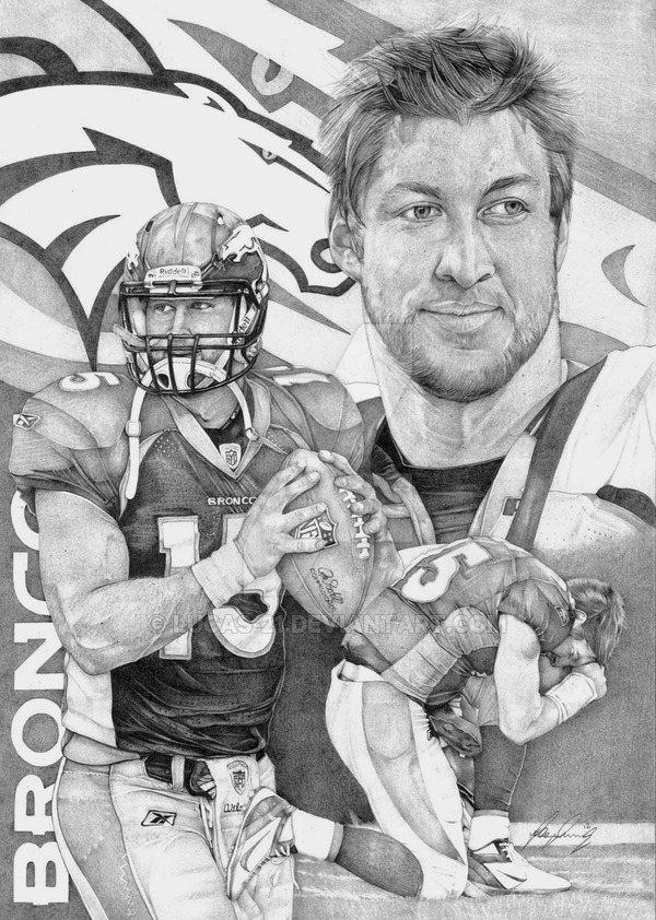 Tim Tebow Drawing Realistic