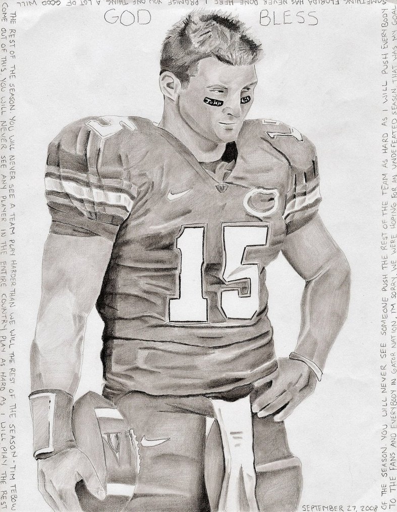 Tim Tebow Drawing Sketch