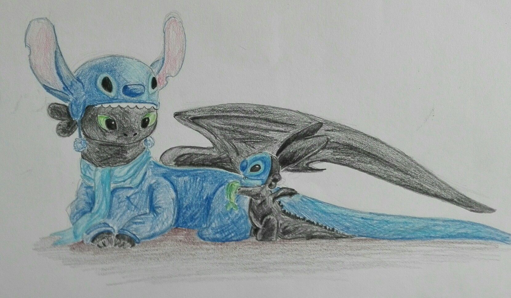 Toothless Stitch Drawing Photo