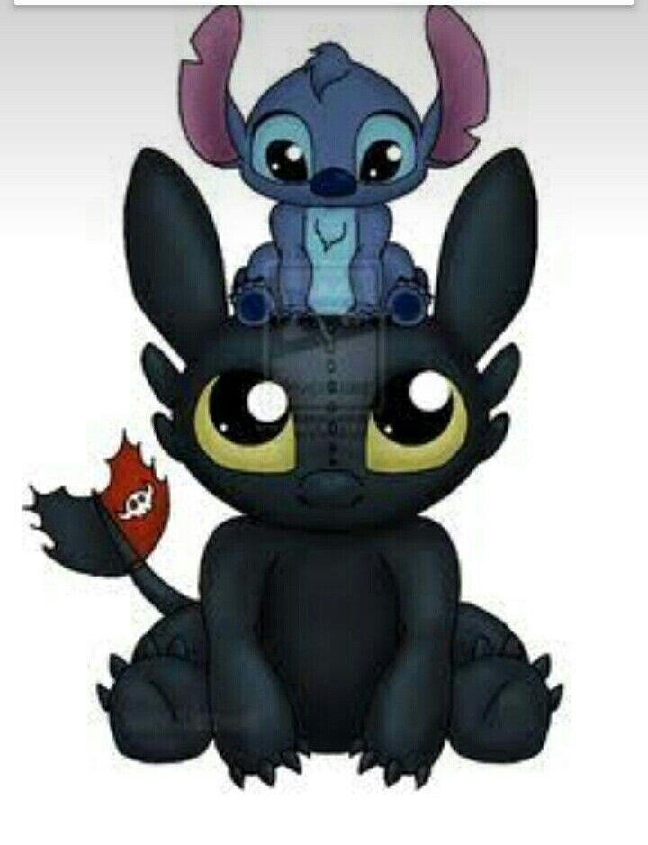 Toothless Stitch Drawing