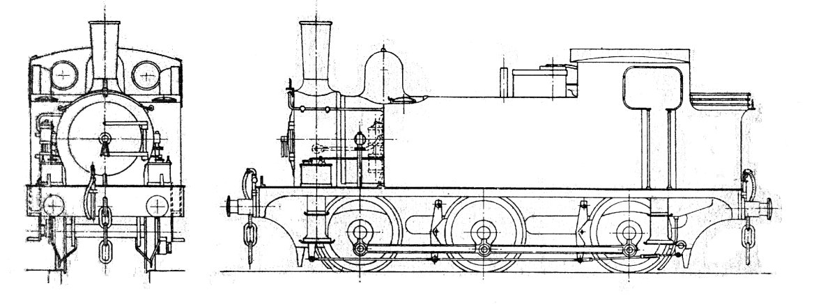Train Engineering Drawing High-Quality