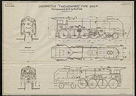 Train Engineering Drawing Photo