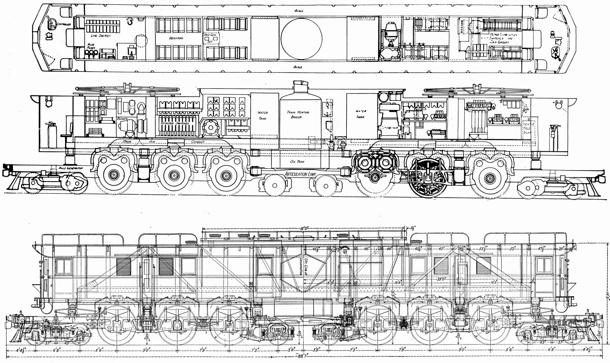Train Engineering Drawing Picture