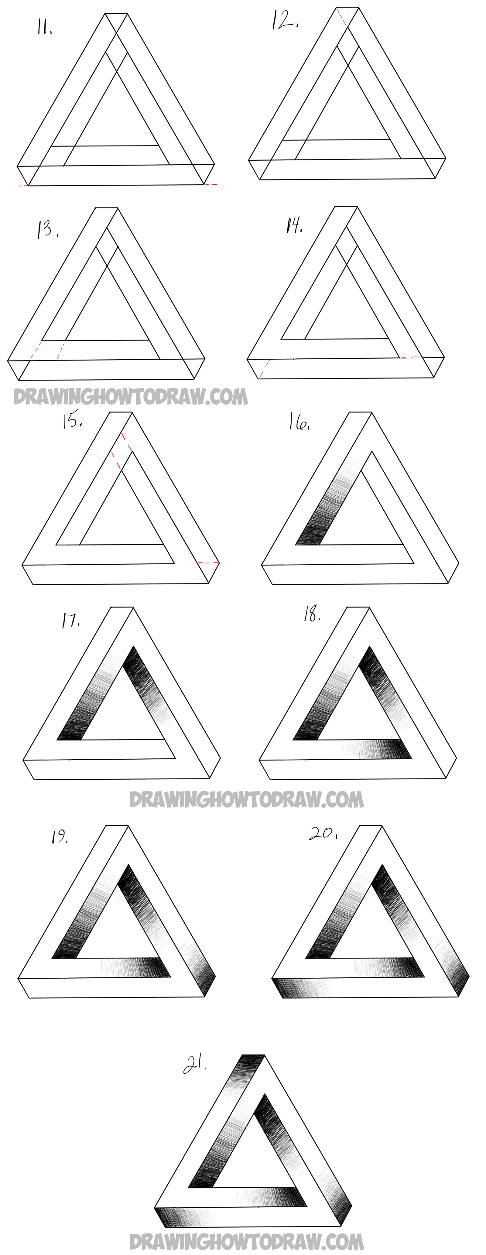 Triangle Drawing Realistic