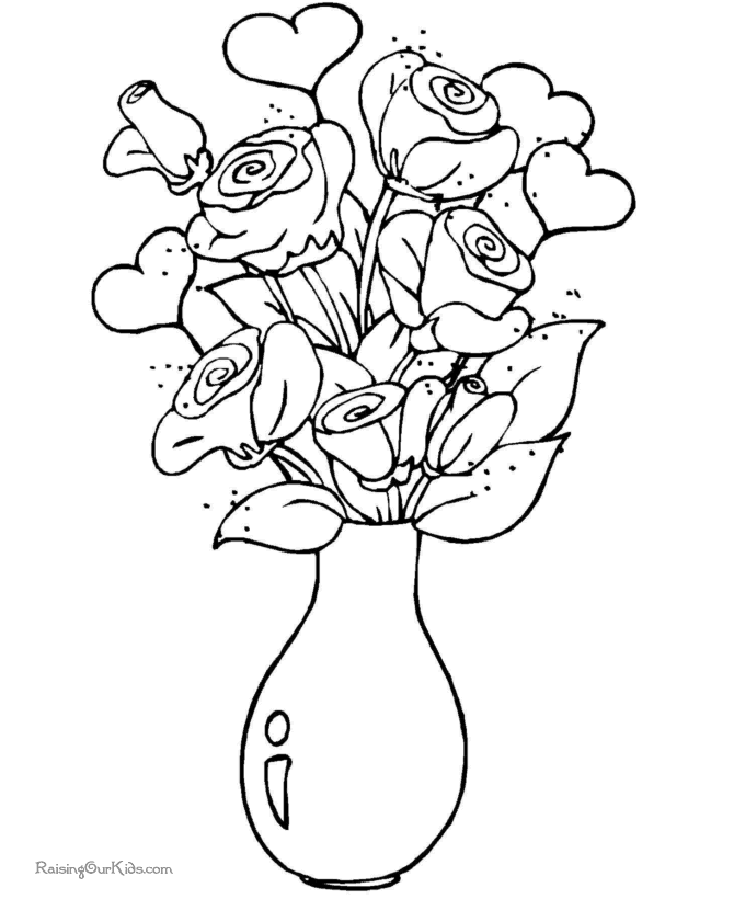 Valentines Day Rose Drawing