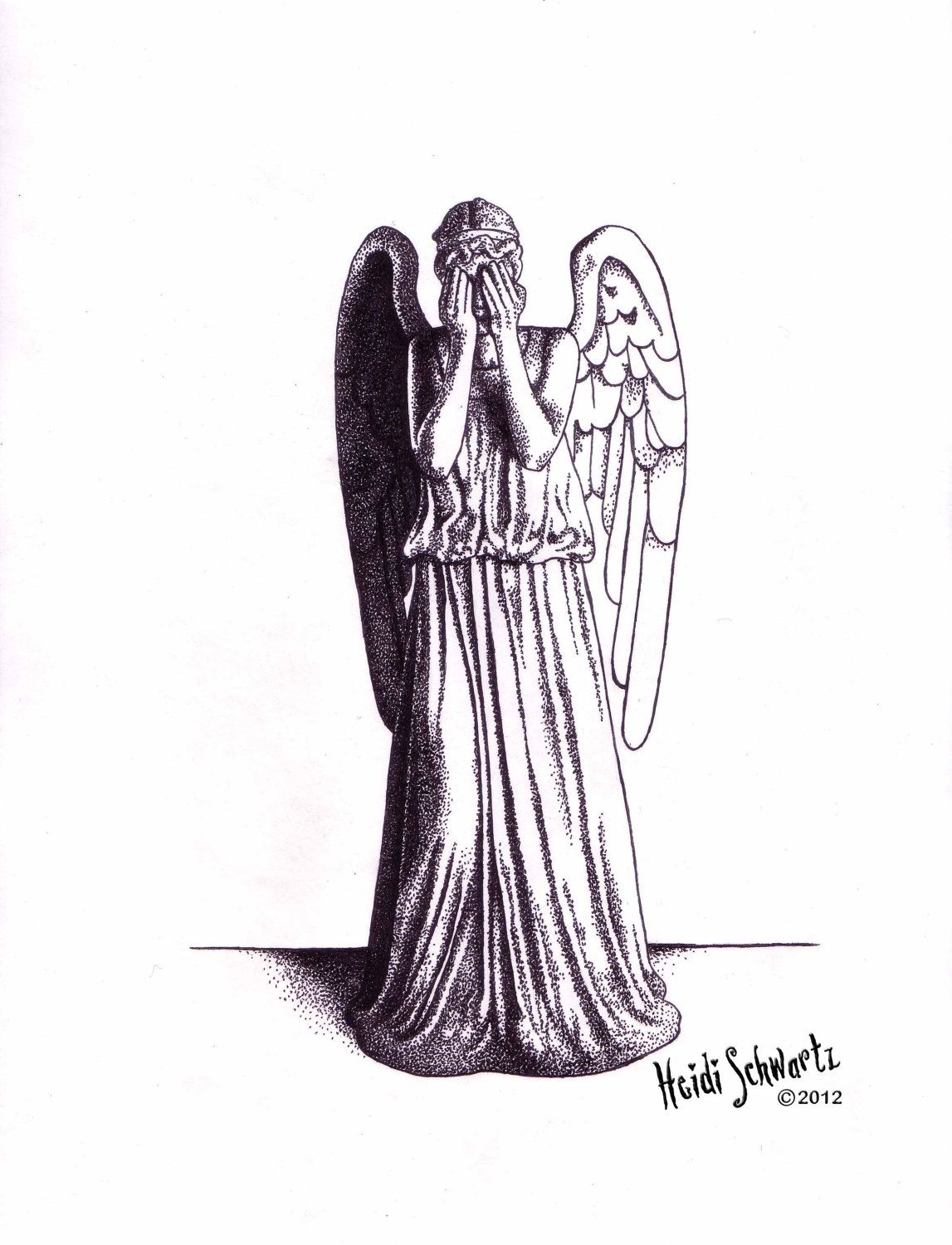 Weeping Angel Drawing Realistic