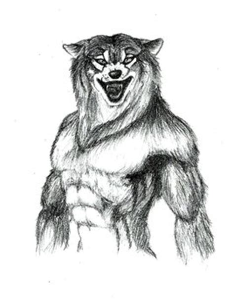 Werewolf Head Drawing Art