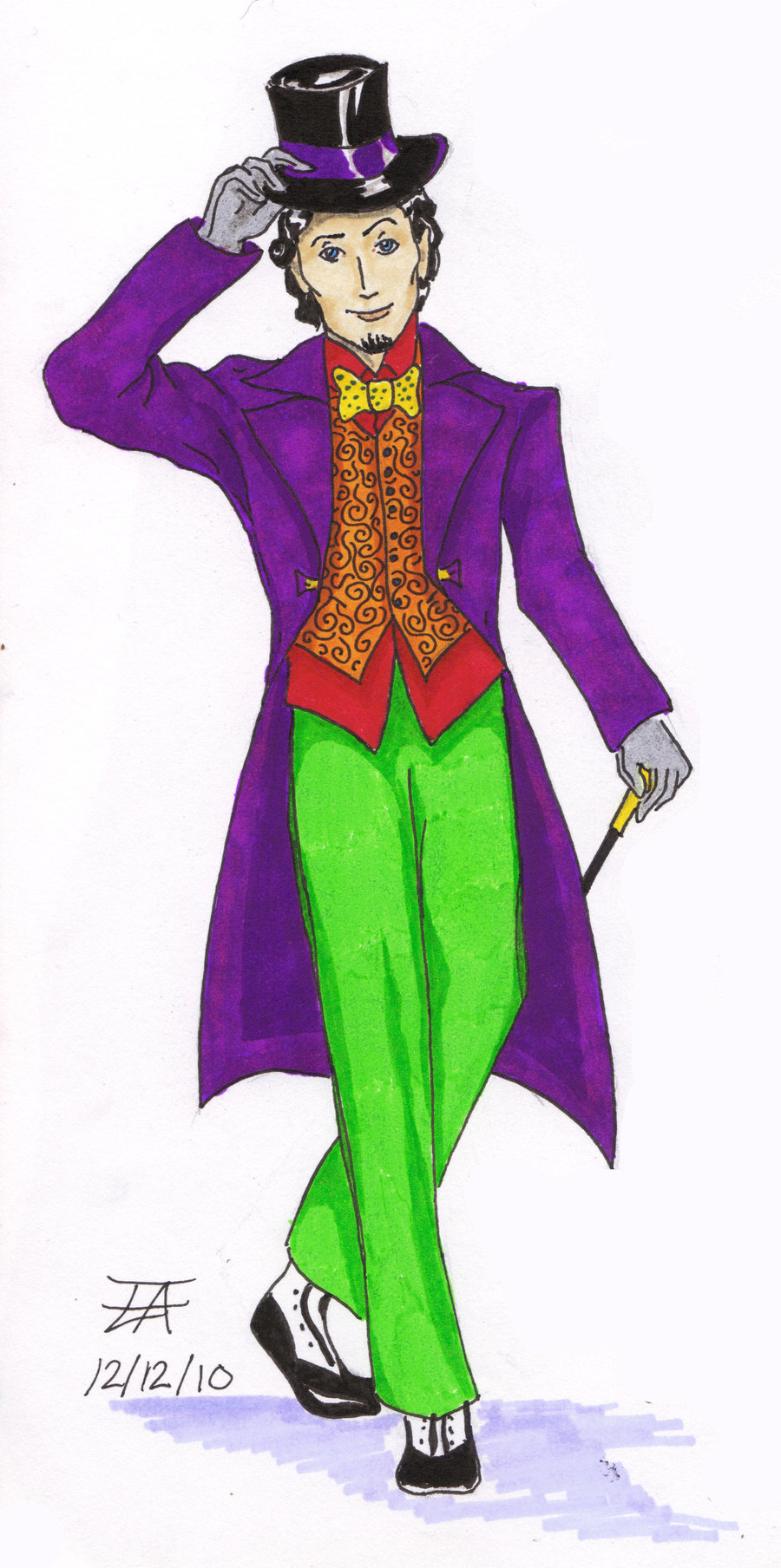 Willy Wonka Drawing Beautiful Image