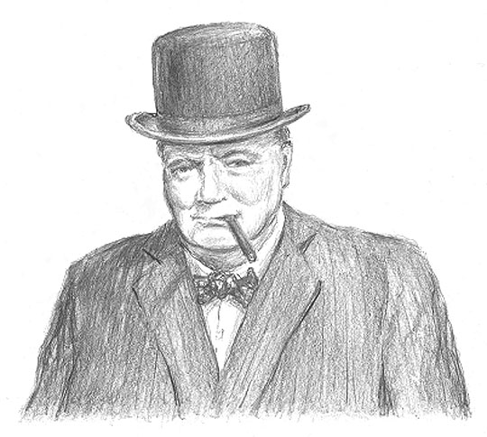 Winston Churchill Drawing Amazing