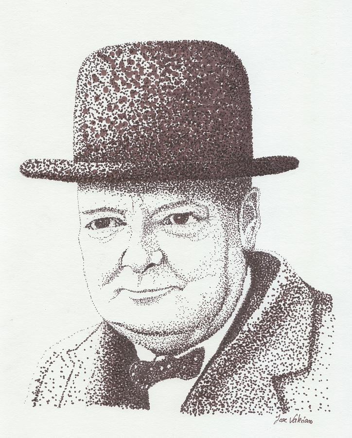 Winston Churchill Drawing Beautiful Image