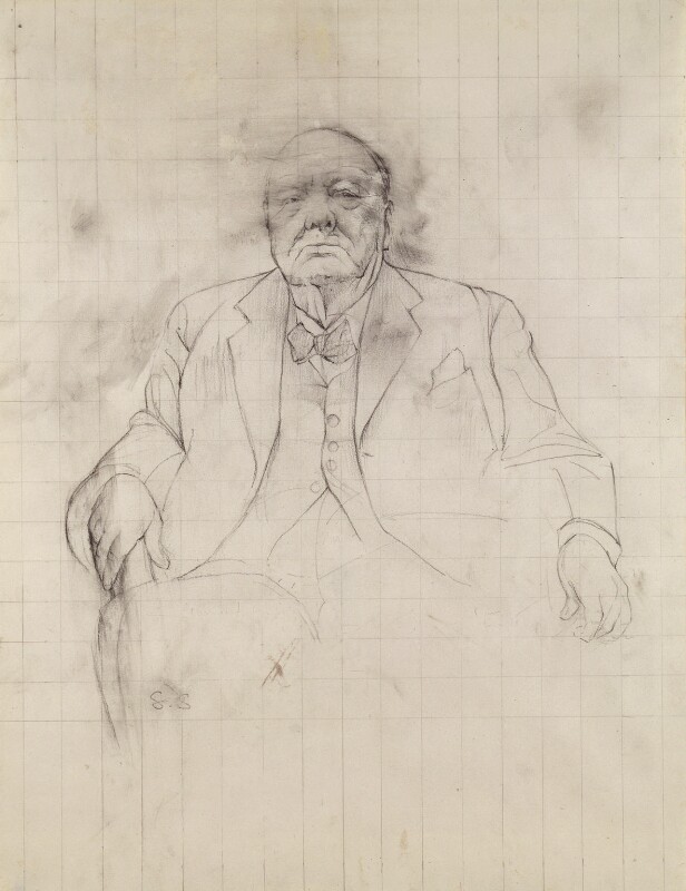 Winston Churchill Drawing Photo