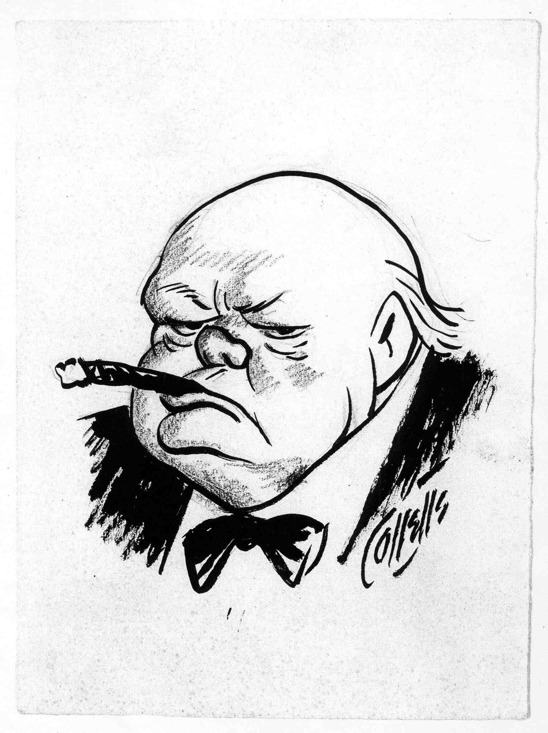 Winston Churchill Drawing Pics