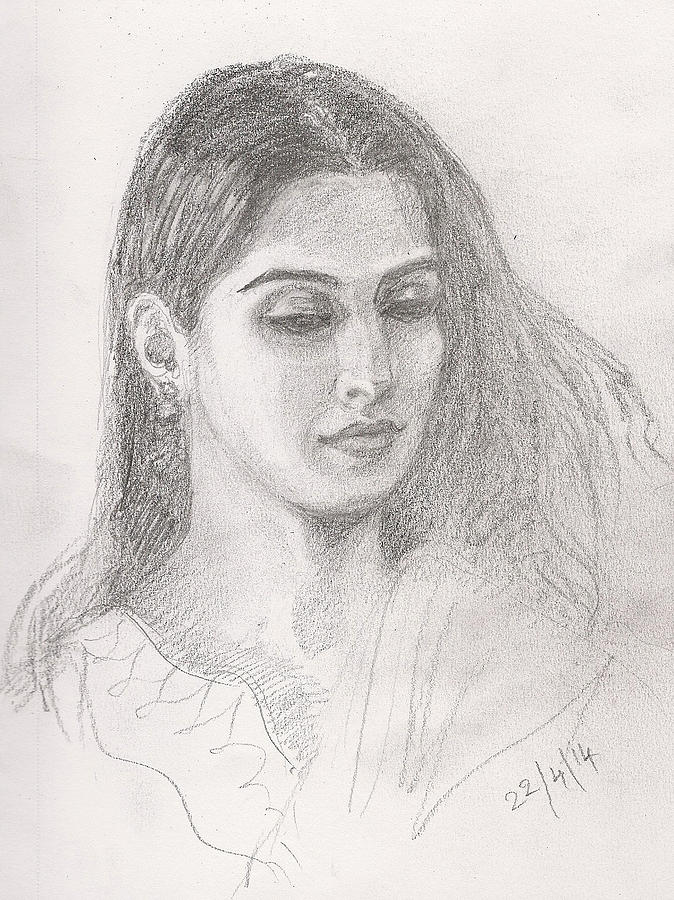 Woman Drawing Sketch