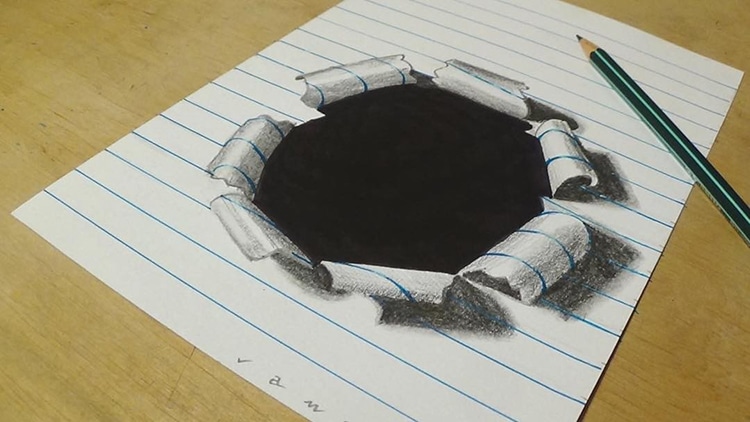 3D Drawing Photo