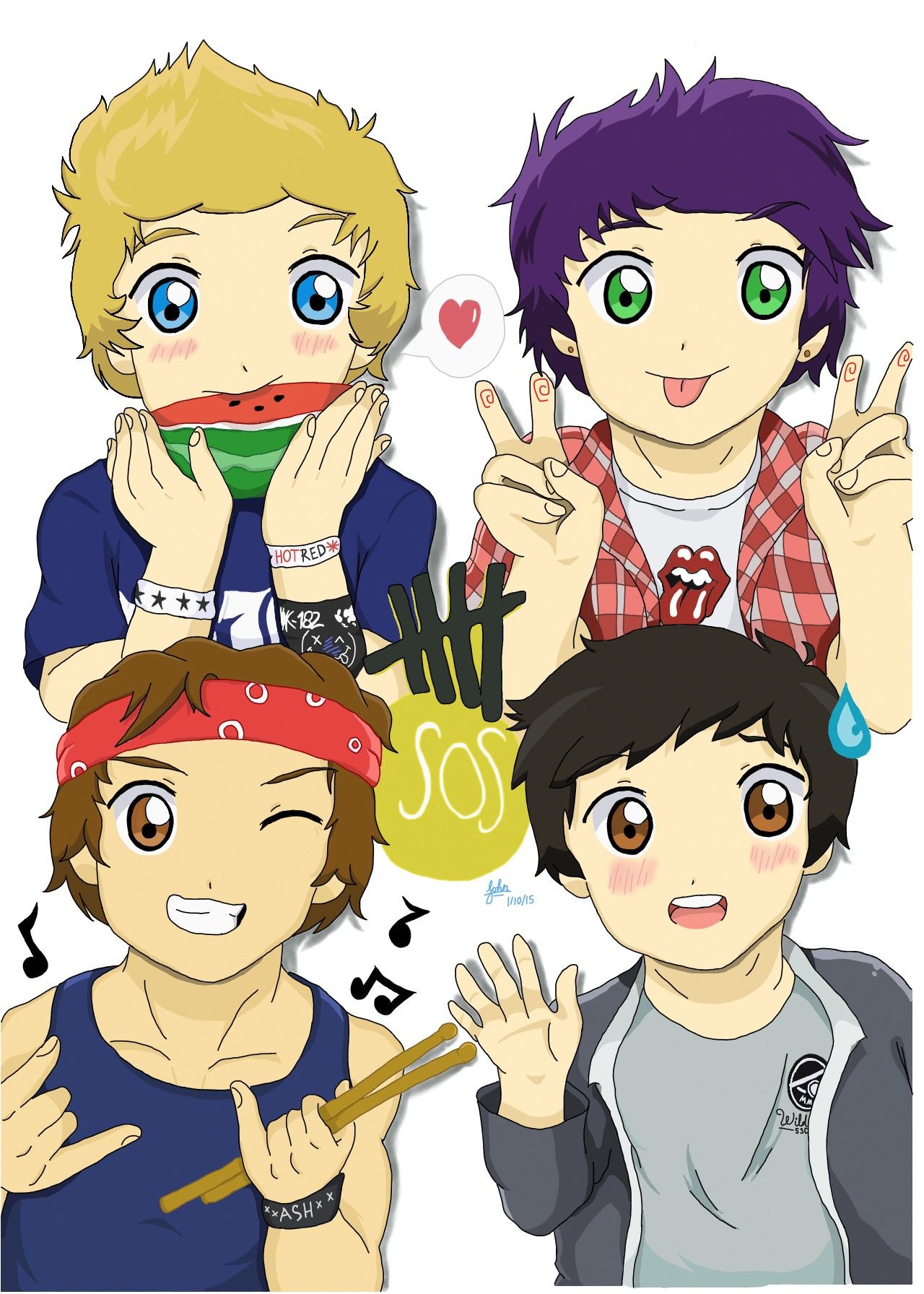 5 Seconds of Summer Drawing Pics