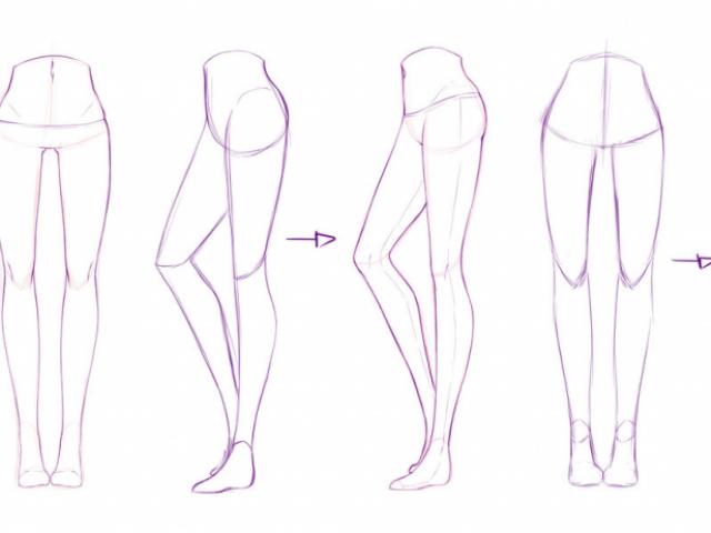 Anime Leg Drawing Art