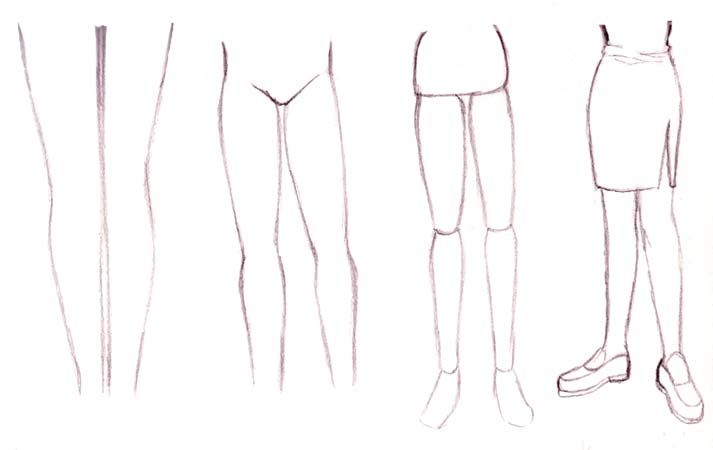 How To Draw Anime Legs Step by Step Drawing Guide by PuzzlePieces   DragoArt