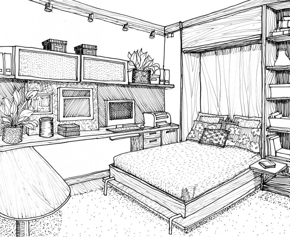 Bedroom Design Drawing Picture