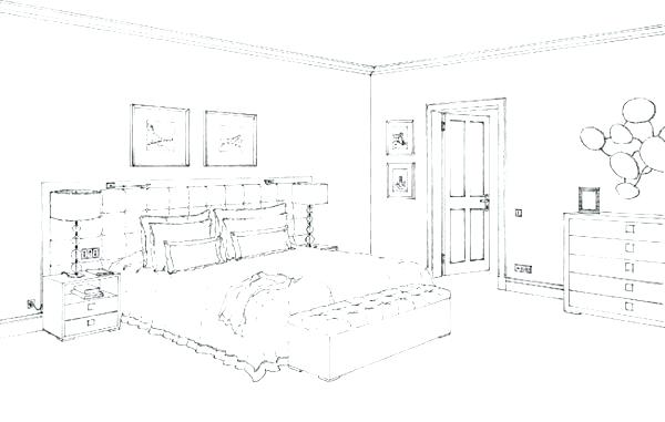 Bedroom Design Drawing Realistic