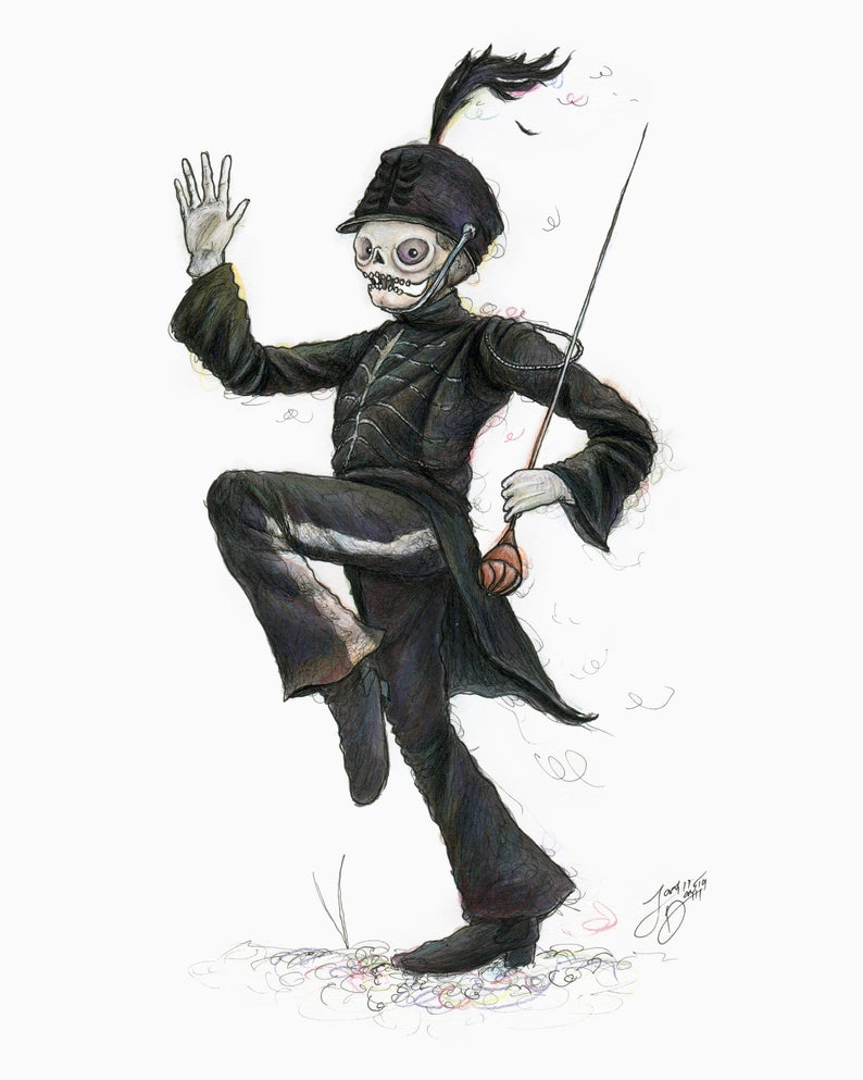Black Parade Skeleton Drawing Picture