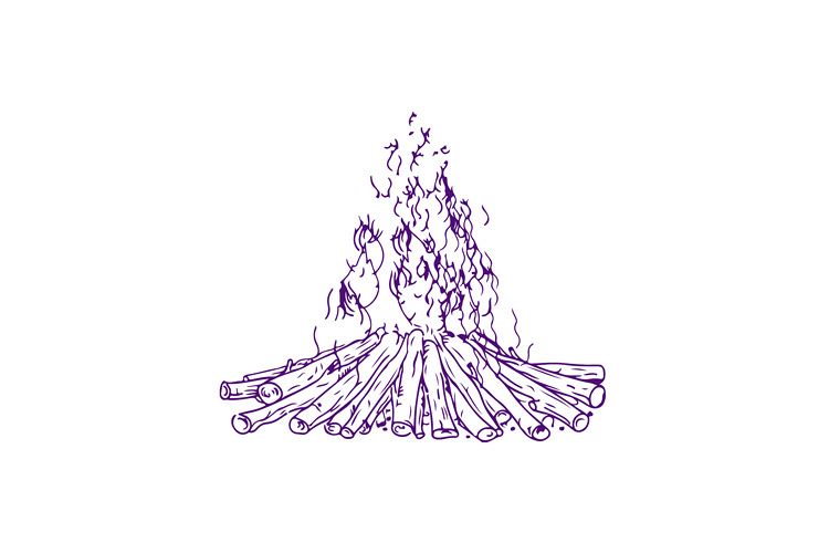 Bonfire Drawing Image