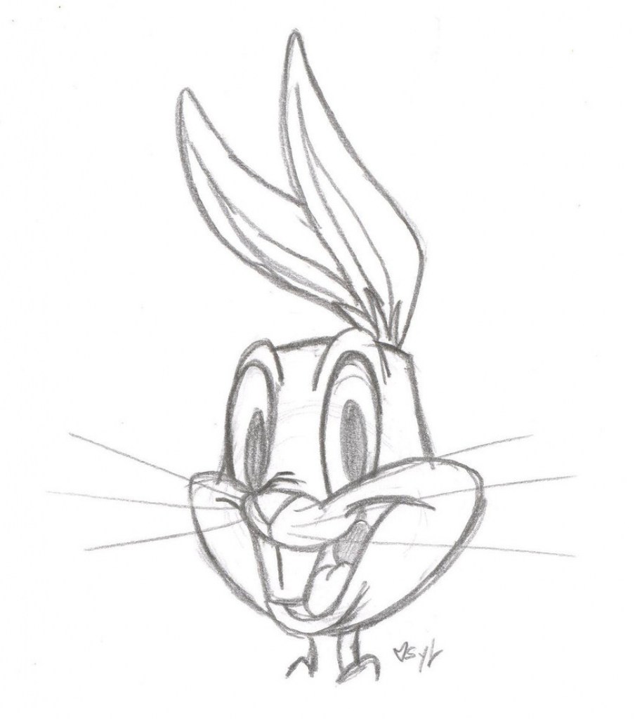 Bugs Bunny Drawing Sketch