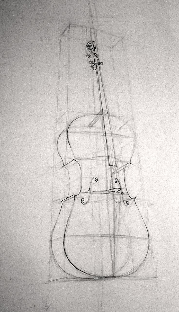 Cello Drawing Art