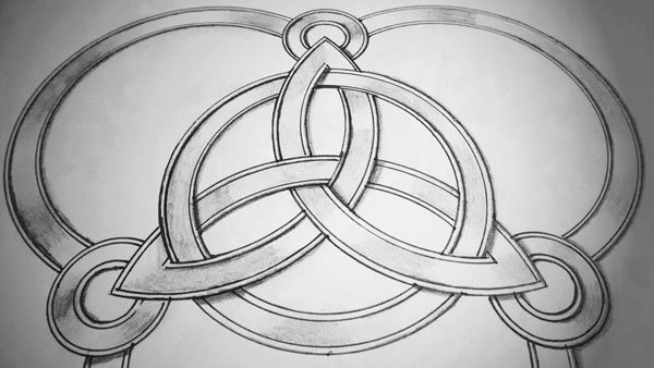 Celtic Knot Drawing Sketch